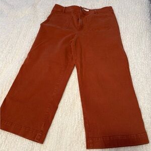 LOFT Terracotta Pants Palmer Wide Leg Crop Size 12